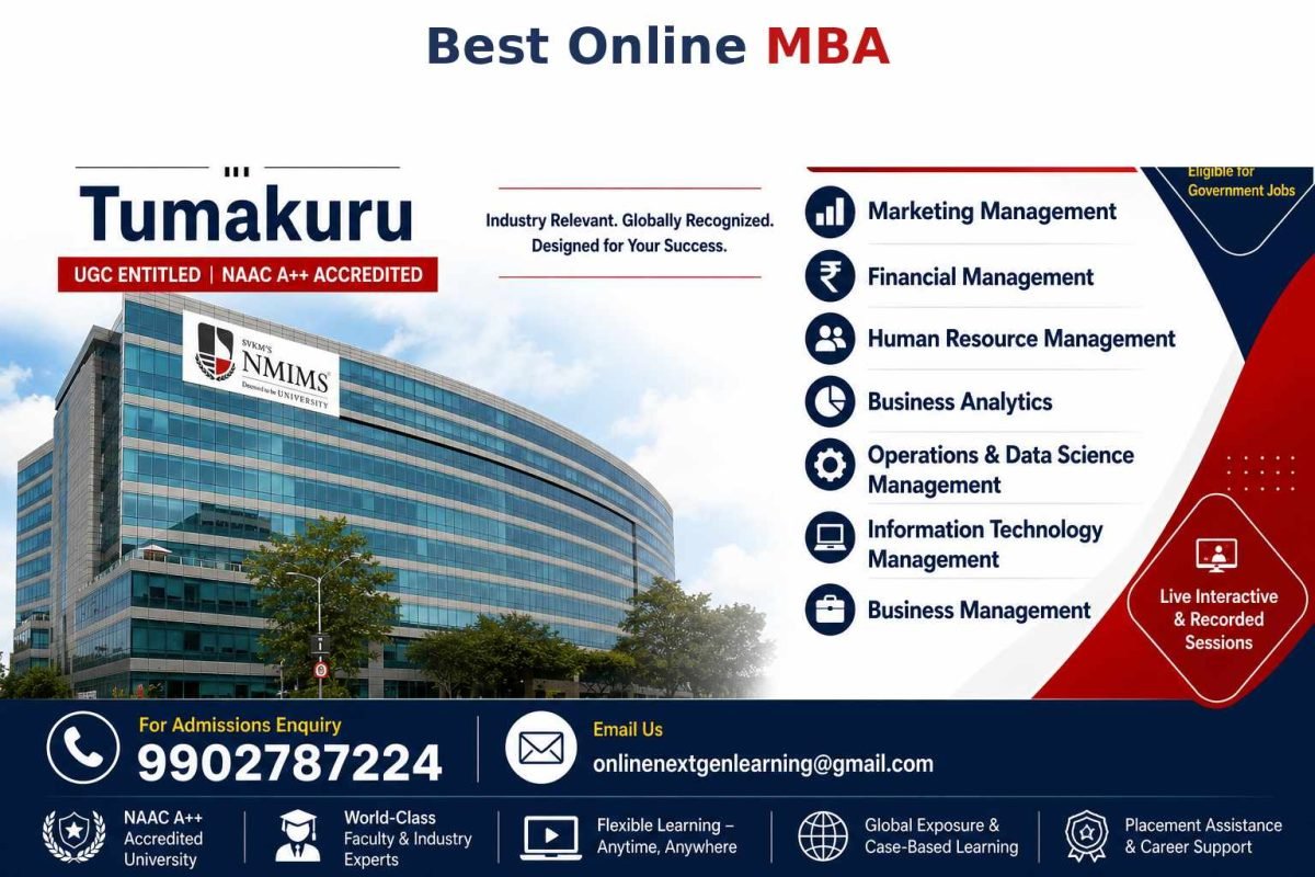 Best Online MBA in Tumakuru, Looking for a distance MBA, NMIMS Online MBA,  UGC Approved Online MBA, Affordable Online MBA