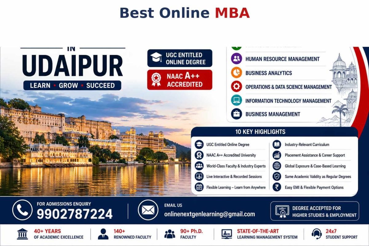 Best Online MBA in Udaipur, Looking for a distance MBA, NMIMS Online MBA,  UGC Approved Online MBA, Affordable Online MBA