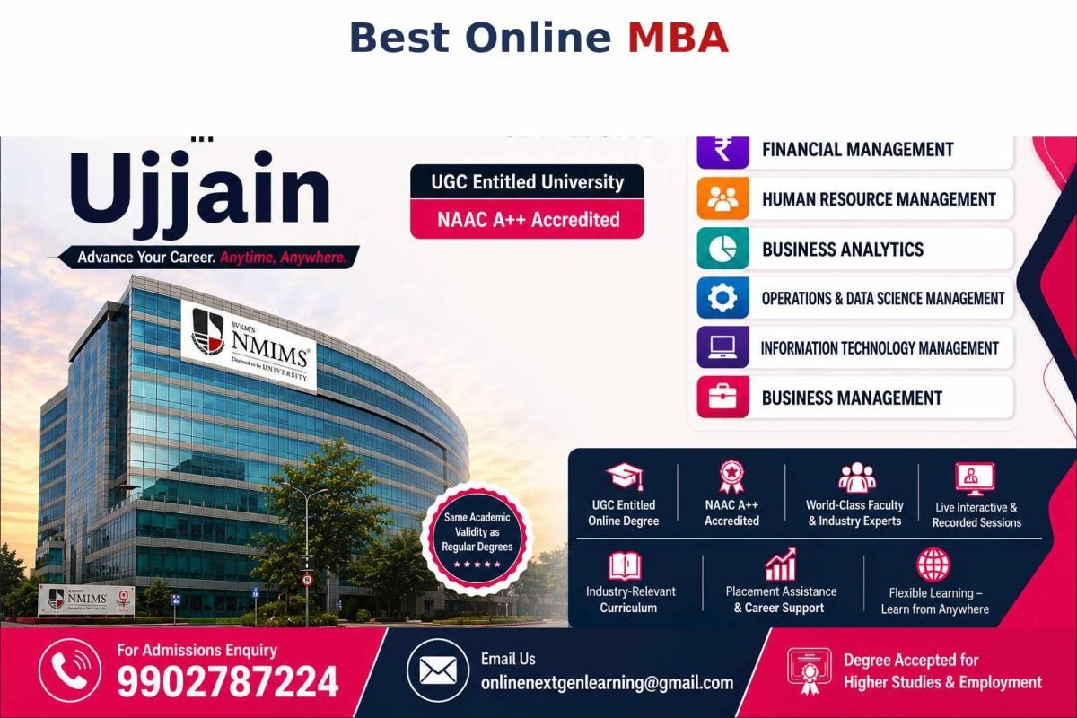 Best Online MBA in Ujjain, Looking for a distance MBA, NMIMS Online MBA,  UGC Approved Online MBA, Affordable Online MBA
