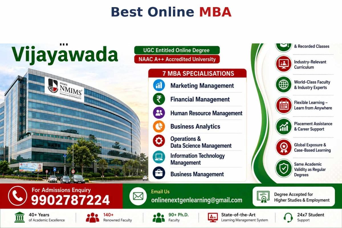 Best Online MBA in Vijayawada, Looking for a distance MBA, NMIMS Online MBA,  UGC Approved Online MBA, Affordable Online MBA